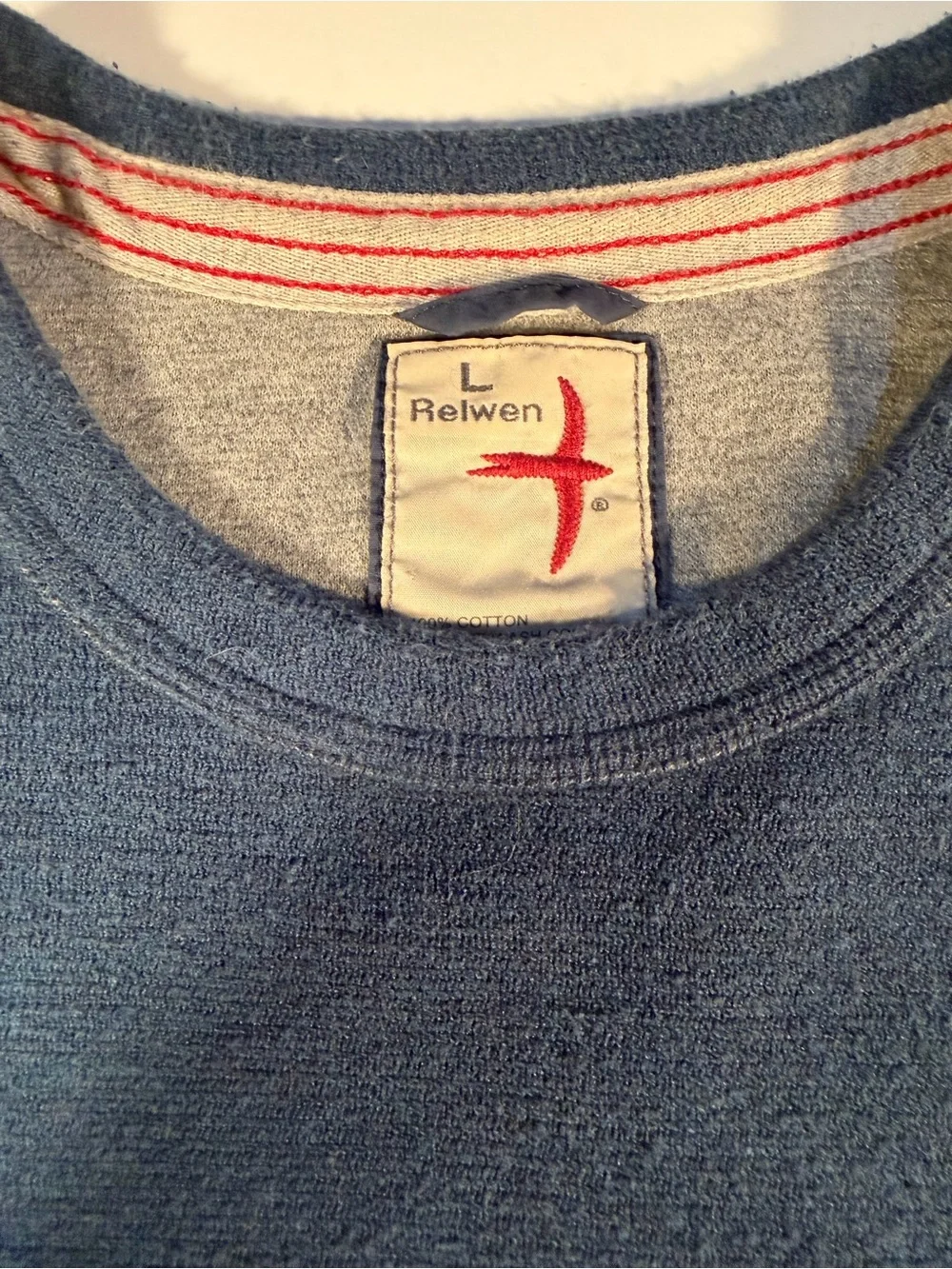 Relwen Crewneck Pocket Sweater in Dusty Blue